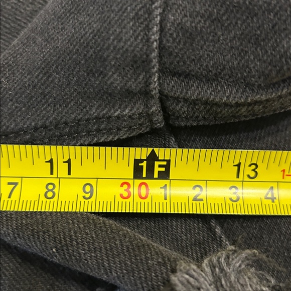 NWT Good American Good Curve Denim Shorts Women’s 12 Black High Rise Stretch - Picture 15 of 16